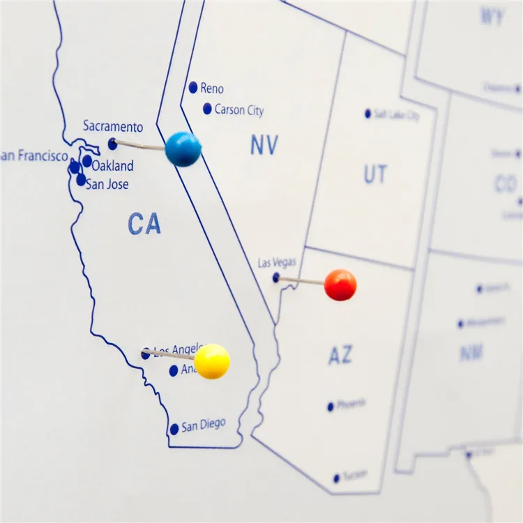
Custom Round Plastic Head Steel Point Push Pins Map Thumb Tacks Pin for Office School Supplies 