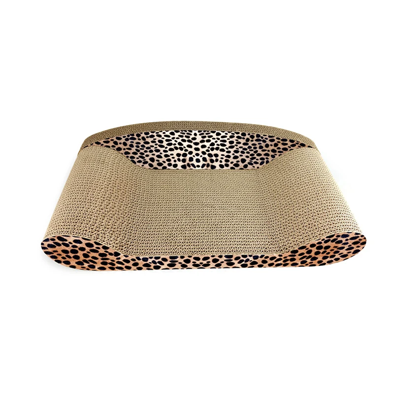 Custom Pet Interactive Grinding Claws Toy Cat Sofa Bed Corrugated Scratching Post Cardboard Bed Pet Mat