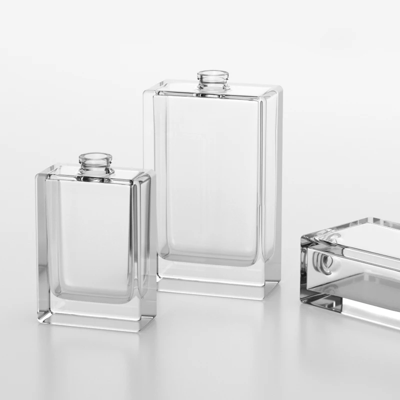 Wholesale premium perfume glass bottle perfume 50ml 60ml with aluminum spray cover