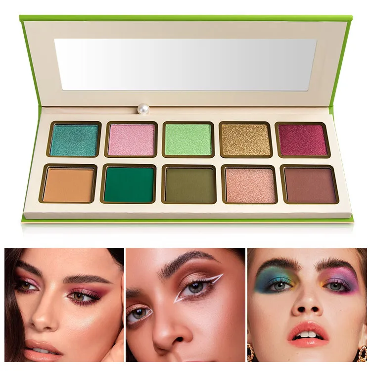 Easy to Blend Palette Pop Colors High Pigmented Cosmetic Portable Matte Shimmer 10 Colors Eyeshadow