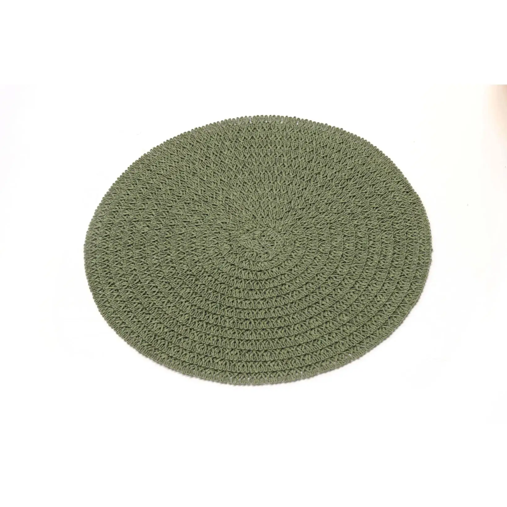 2024 Premium Wholesale Straw design feel circular woven paper placemat tray plastic placemat
