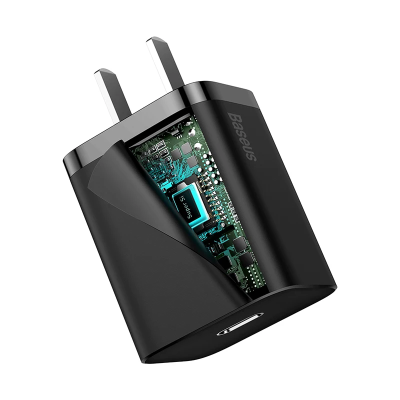 
supporting baseus tech USB C Charger 20W US Plug For iPhone 12 Pro Max Support Type C PD Fast Charging Portable Phone Charger 