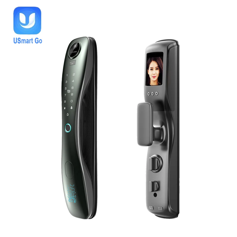 
High quality TTlock digital security face recognition intelligent fingerprint lock with camera 