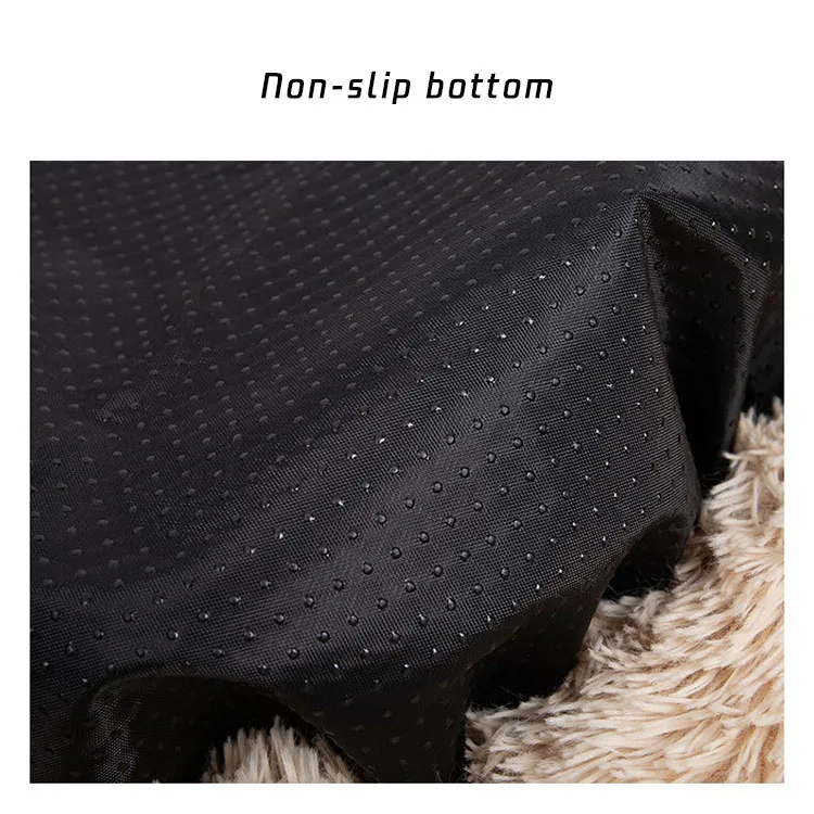 Calming Shag Vegan Faux Fur Pet BedWarm Round Donut Cuddler Luxury Animal Bed Cat Cushion cama Pet Beds for Dog