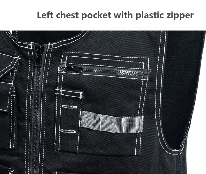 2021 Men Grey tool working vest utility tool vest workwear men safety vest