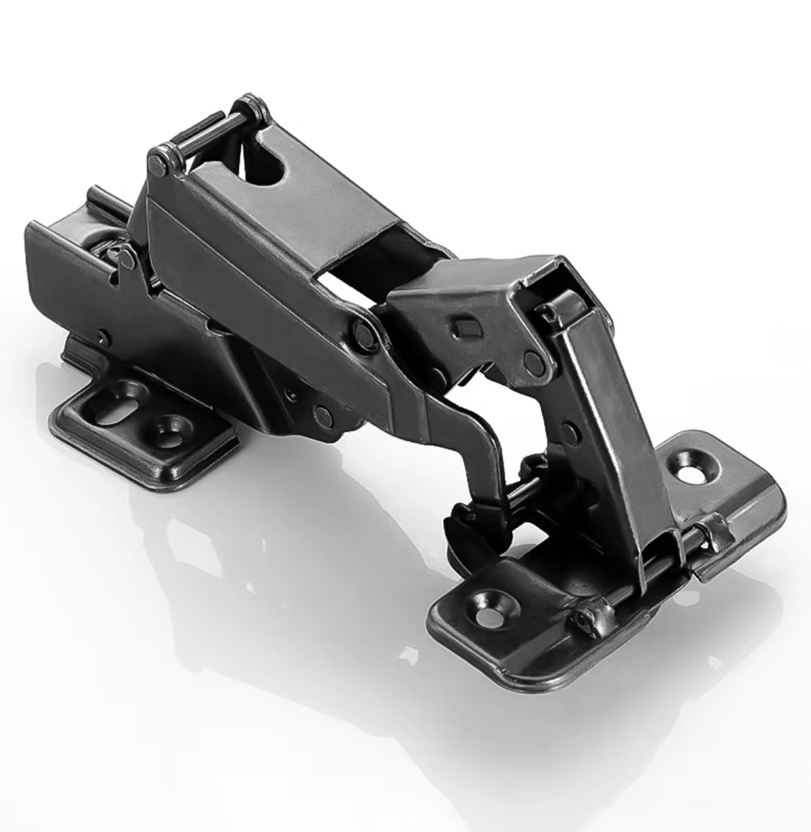 Nickel Electroplating Ash Black hinge cabinet Wardrobe spring mute thickened hinge furniture hardware