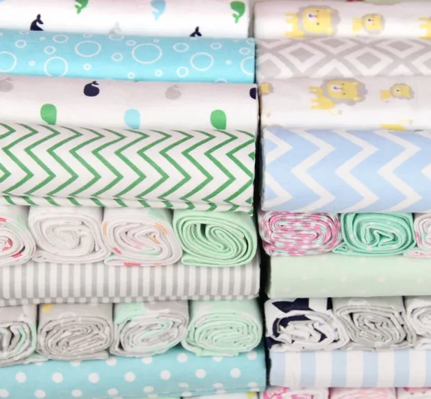 Baby Receiving Blankets for Baby Boy &  Girl  Flannel Blanket 100% Cotton flannel Fabric 30 inch by 30 inch baby wrap swaddle
