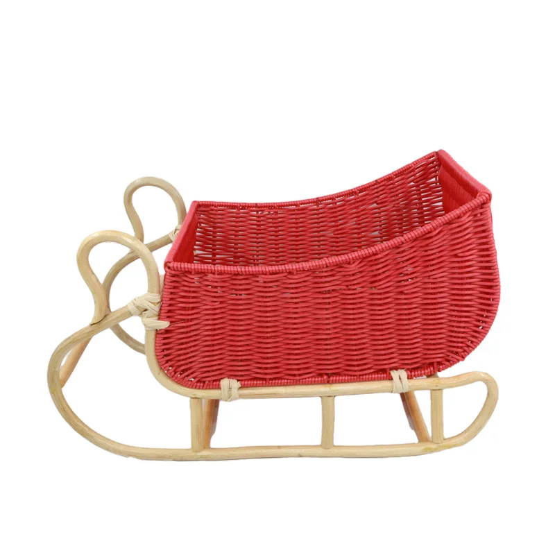 Professional indoor decorative gift handmade bamboo rattan car storage basket