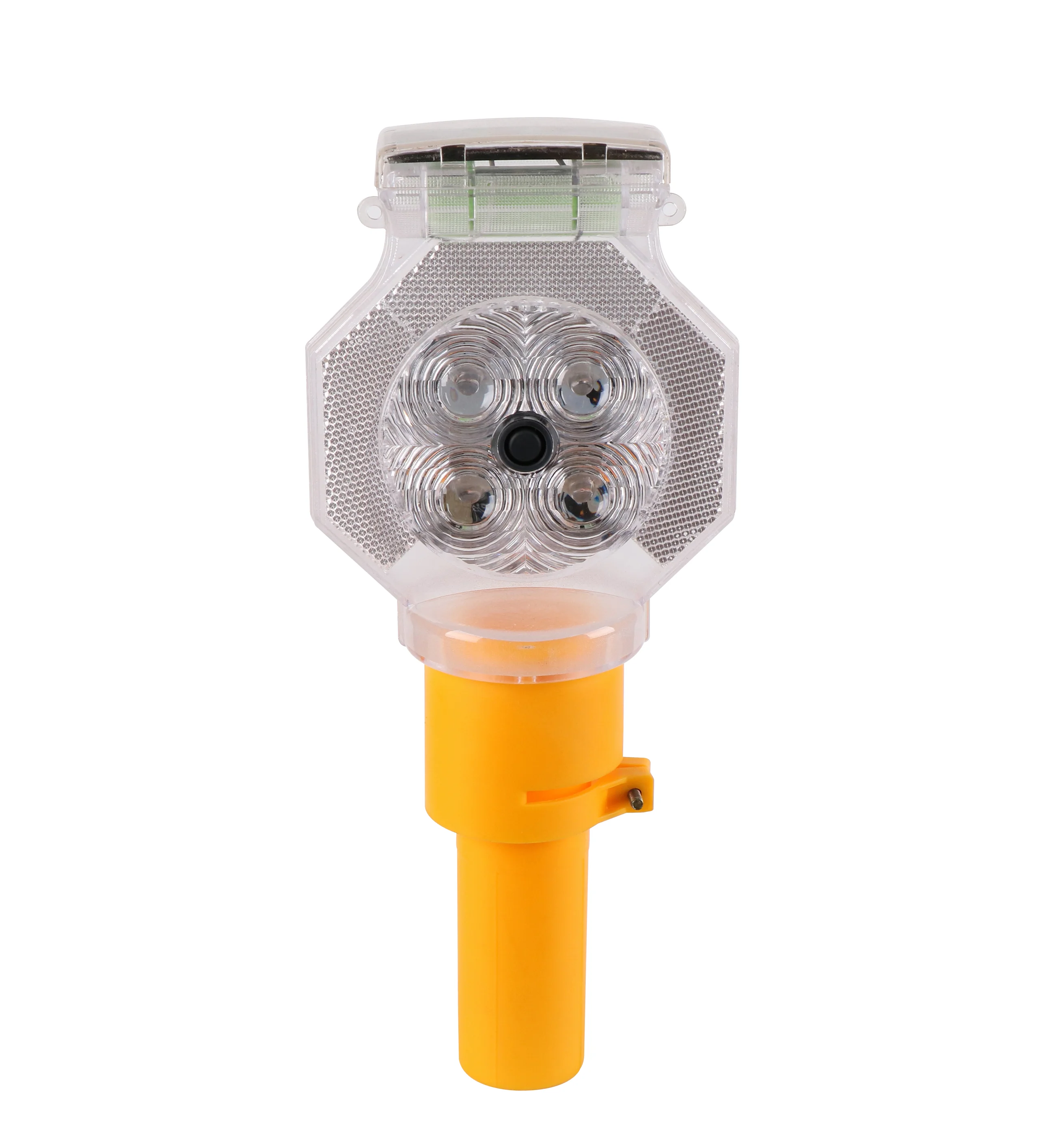 Led solar warning light flashing traffic light sensor