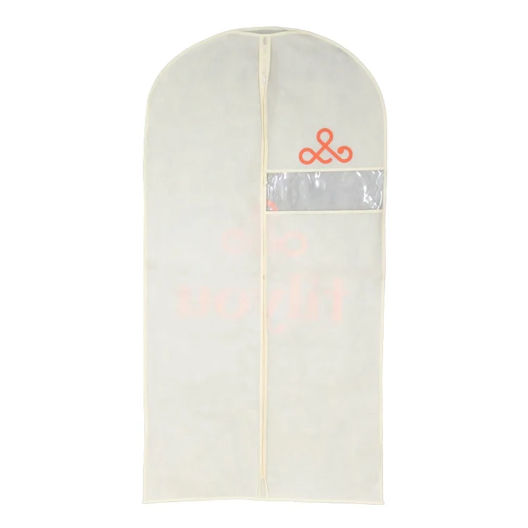 Personalized Logo Custom Luxury Cloth Non Woven Garment Suit Cover Carrier bags With Handle For Suits