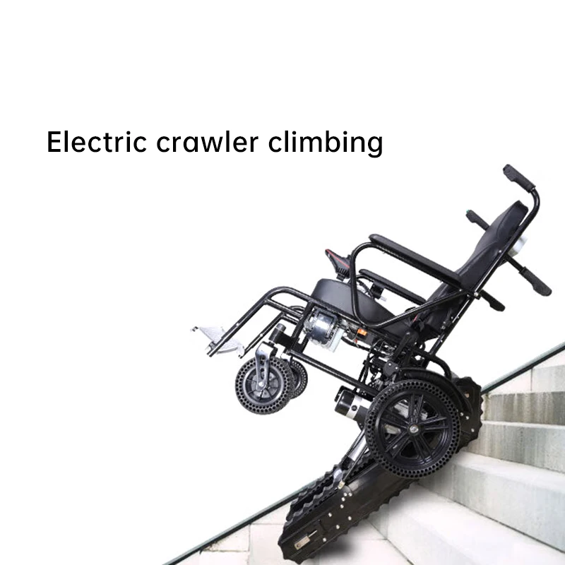 Premium Quality Folding Electric Carbon Steel Frame Brushed Motor Climbing Stairs Electric Wheelchair for Disabled People