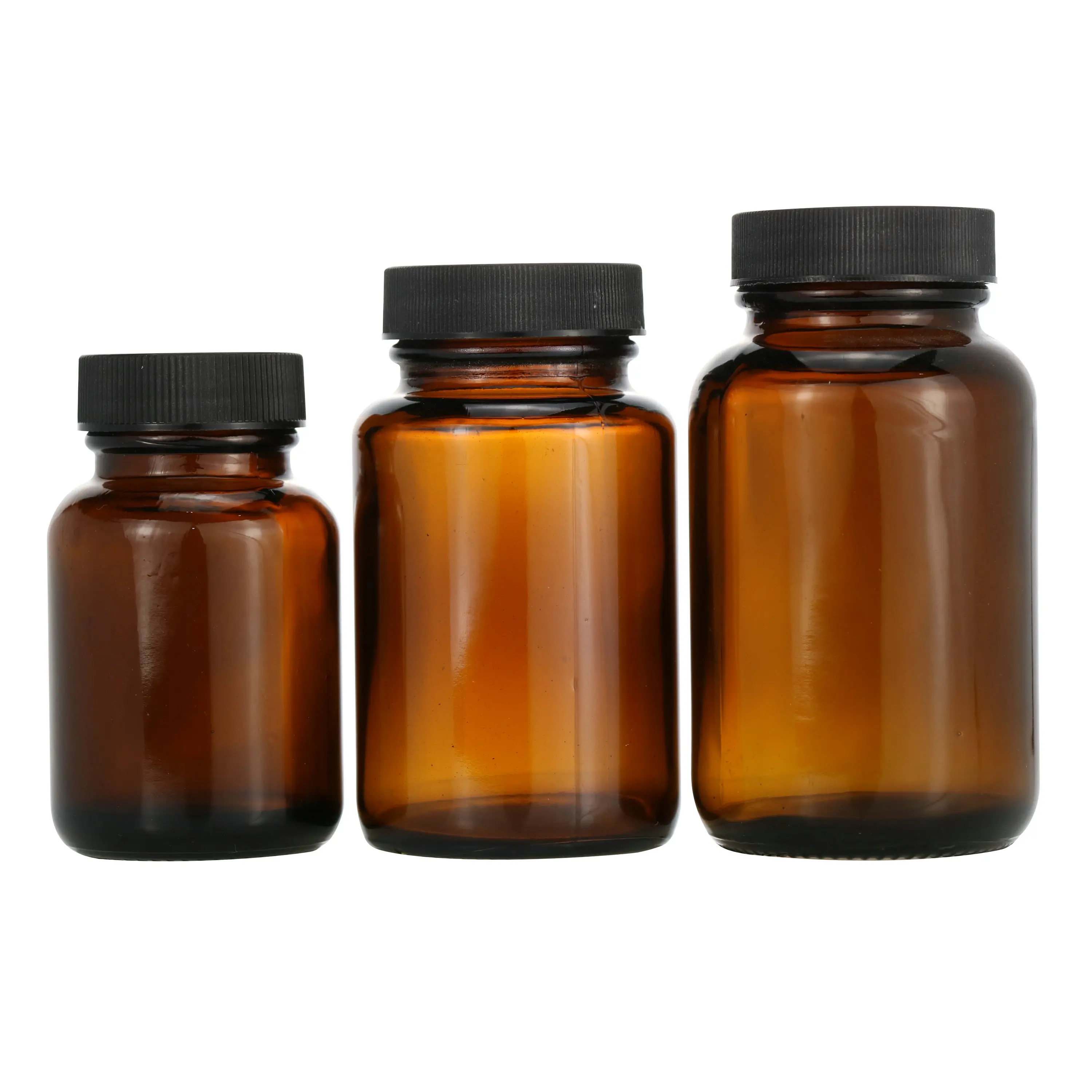 60 75 100 120 150ml/cc wide-mouth empty pharmaceutical glass tablet amber bottle medical pill bottle