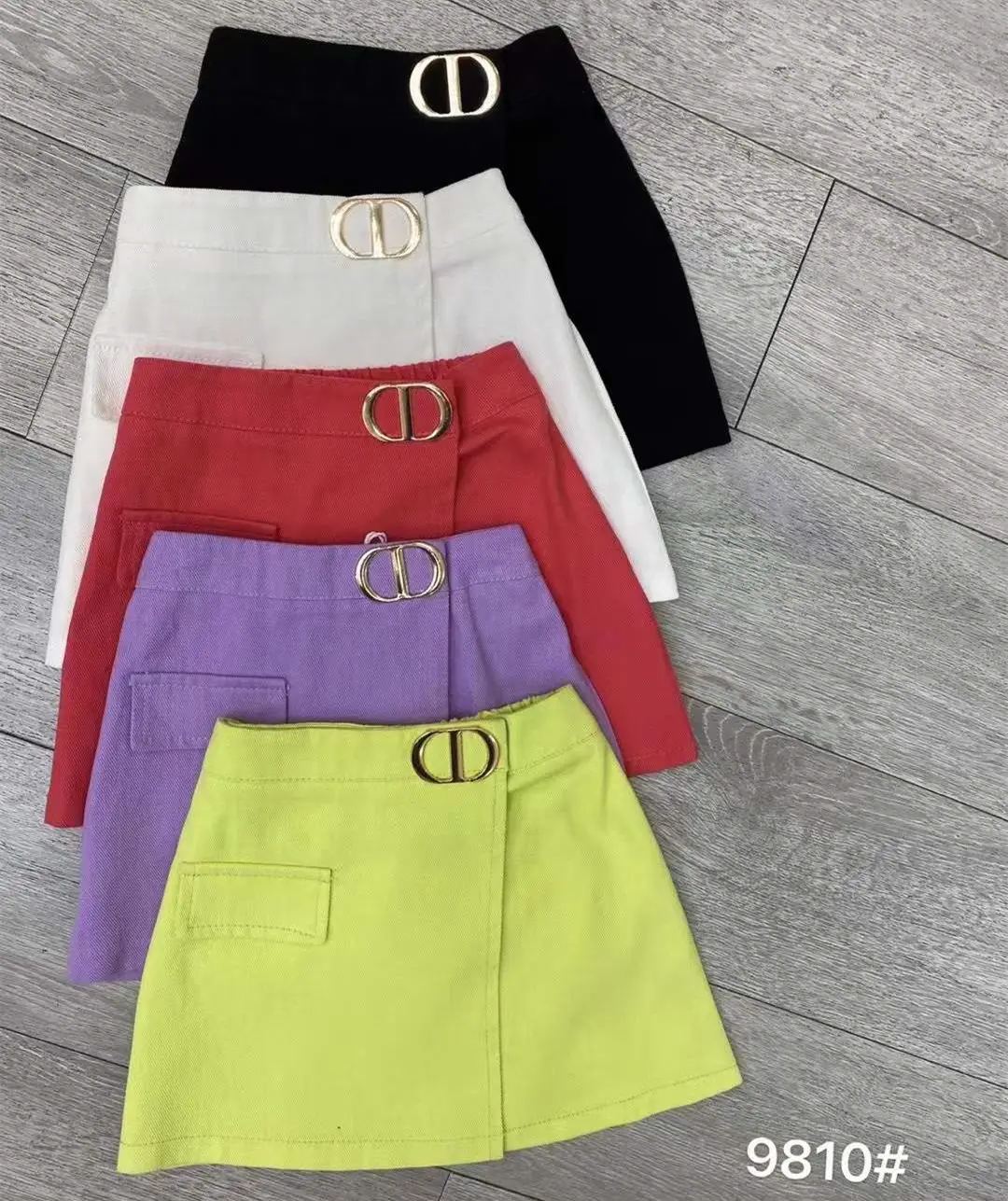New Spring baby girls solid color skirts kids short cotton dresses children popular skirt