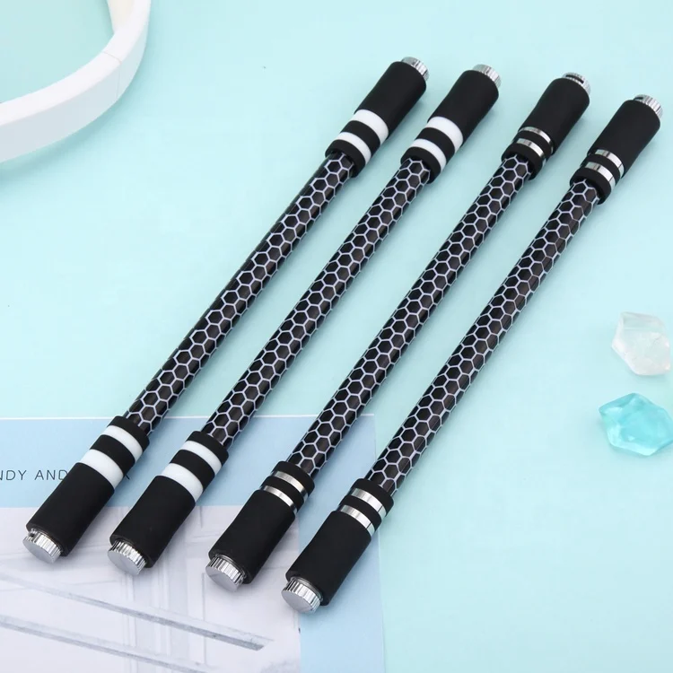Factory Direct Non Slip Fidget Spinning Ballpoint Ball Pen With Led Light