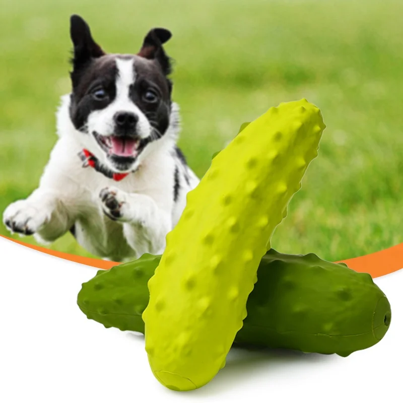 2024 New Design product Natural Rubber Cucumber Squeaking Dog Interactive & Movement Pet Toy set squeaky chew toys