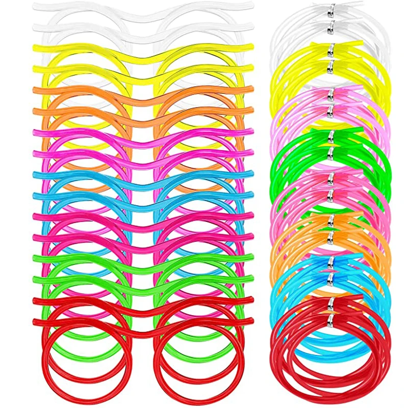 Funny Soft Plastic Curly Loop Straw Unique Flexible Drinking Tube Kids Party Bar Accessories Beer Colorful Homebrew