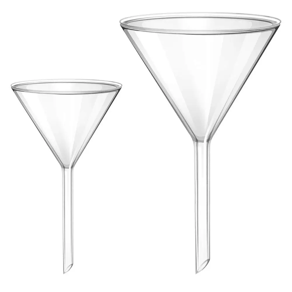 Glass Short Stem Glass Conical Funnel laboratory glass  40mm 50mm 60mm CORDIAL BRAND