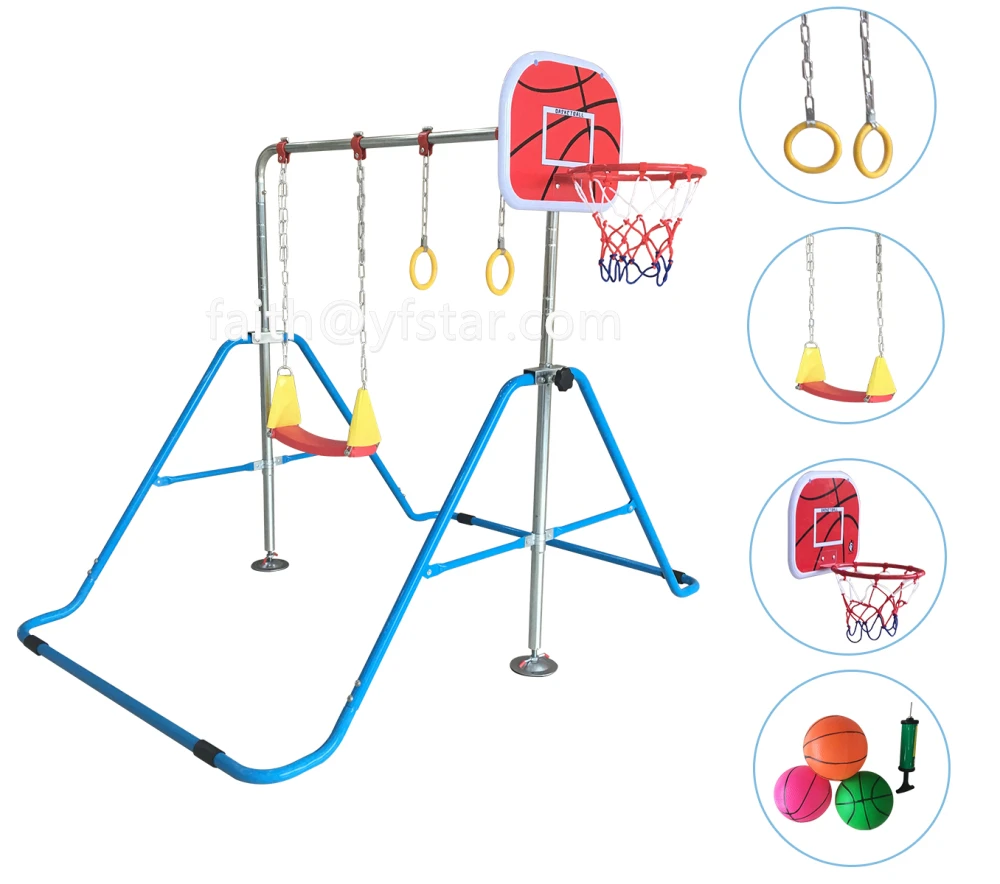 Manufacturer Supply High Quality Horizontal Bar Pull-ups Body Rotation Bar Adjustable Basketball Set