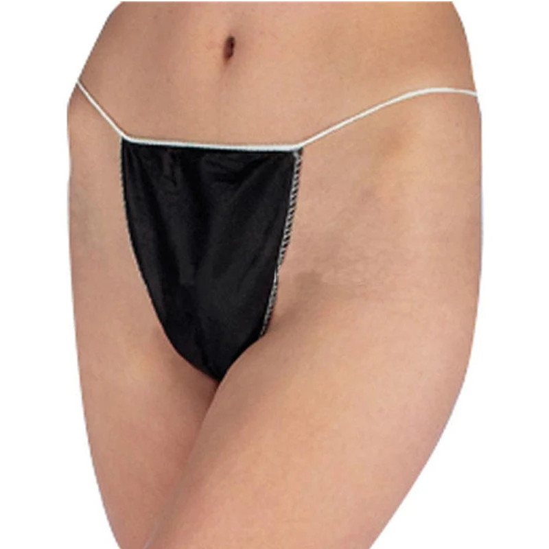 Disposable T-String Thong Bikini Panties for Spray Tanning and Spa Treatments