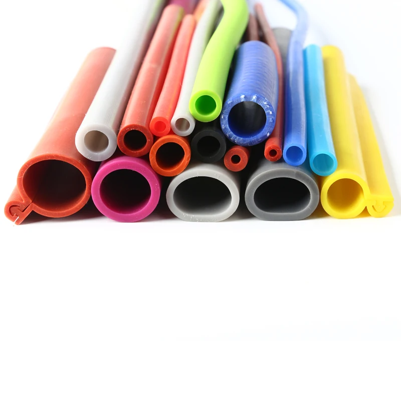 custom size vibration damp insulation round flexible silicone foam rubber tube hoses