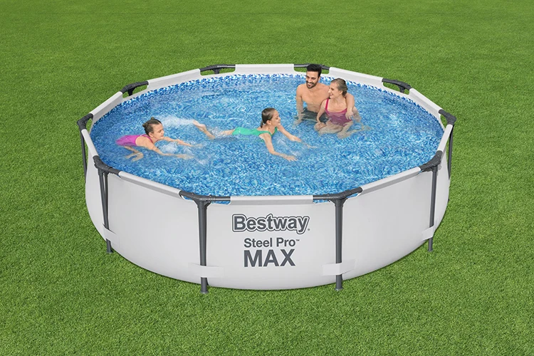 Bestway 56406 outdoor family adult prism frame round set PVC swim pool above ground swimming pool