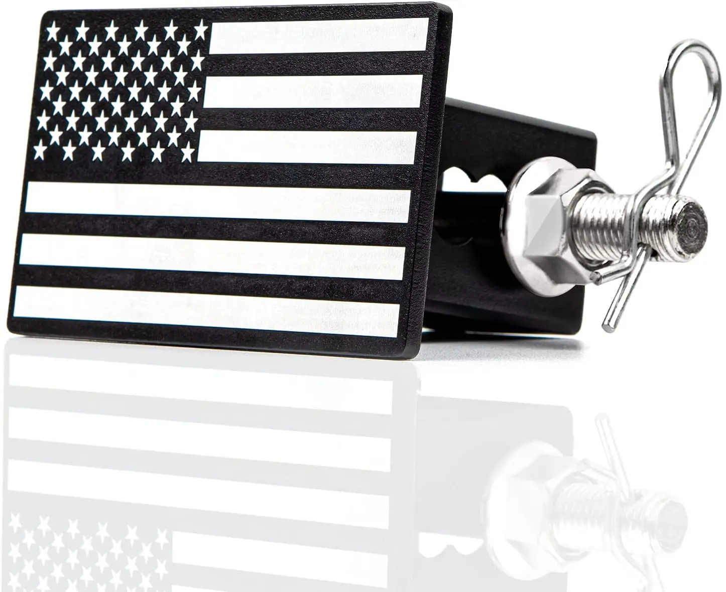 2 Inch Aluminum Tow Rear Receivers USA Flag Metal Emblem Trailer Hitch Cover For Pickup Truck Trailer