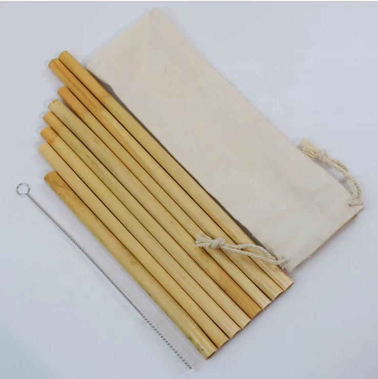 Reusable Organic Biodegradable Bamboo Straw Customized Bulk For Girls Drinking
