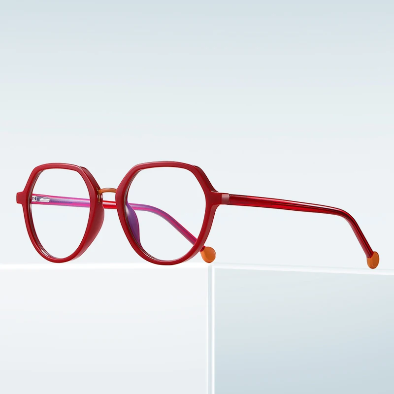 2023 Women New Fashion Vintage Round Optical Eyeglasses High Quality Anti Blue Light Eye Wear TR90 CP Spectacles Frame Unisex