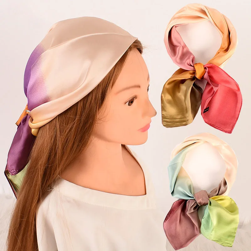 Платок Шелковый атласный, 70x70 см