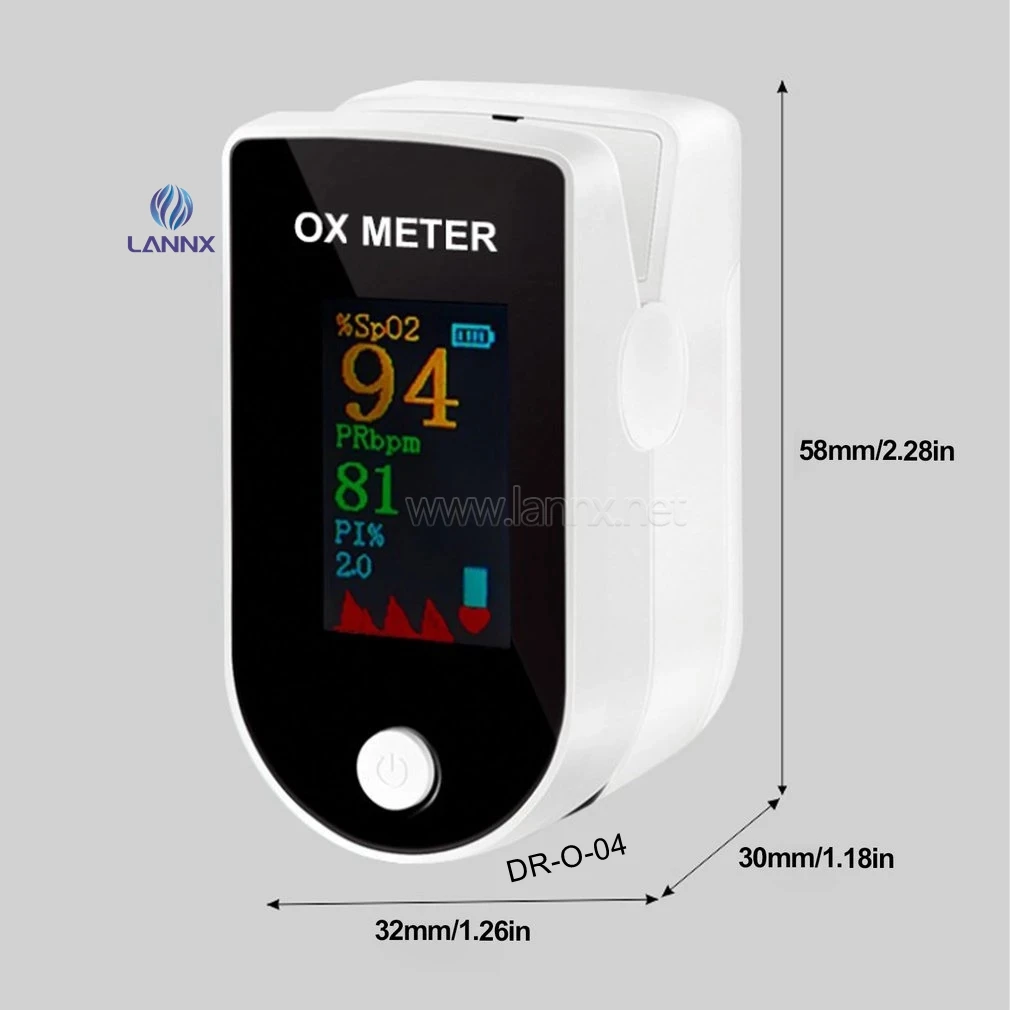 LANNX DR-O-04 CE Approved Digital Display SpO2/PR Adult Pulse Oxi mater Human animal use Sleep Monitor Oksimetre Oxymetr