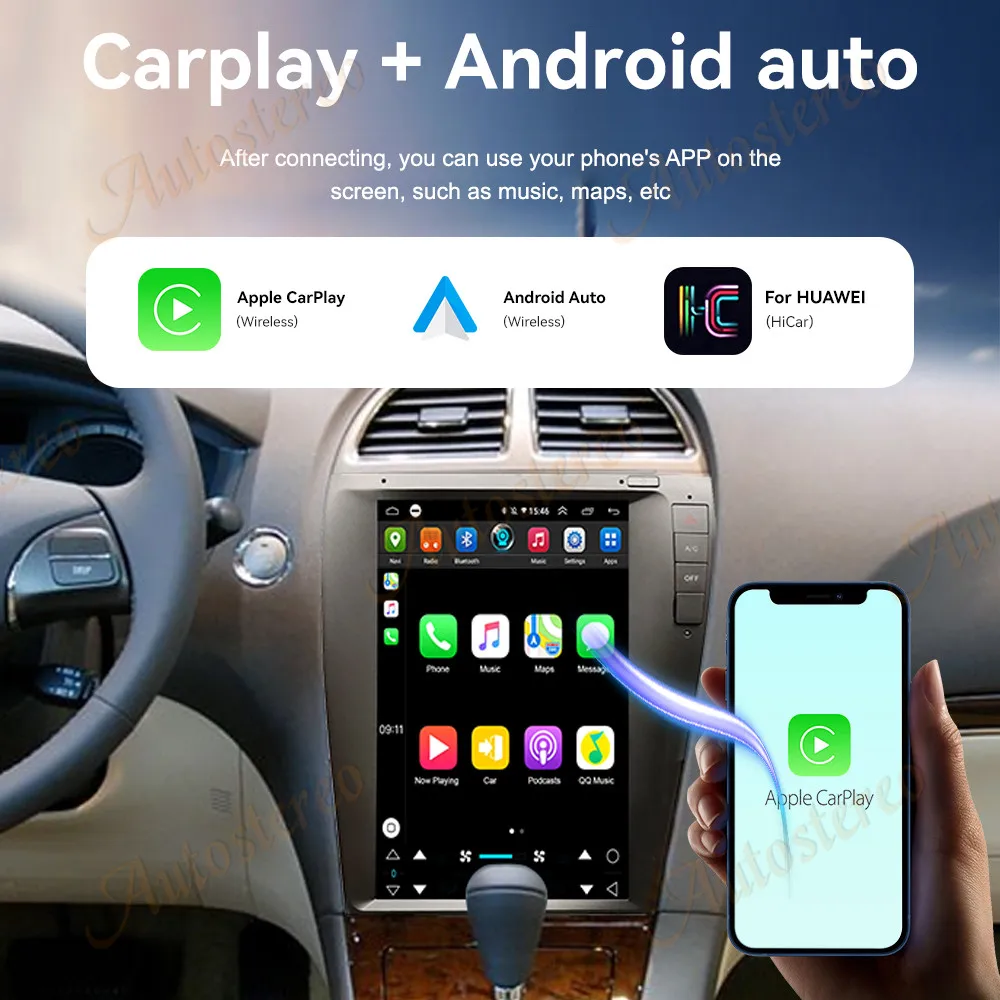 Autostereo 12.8 Inch Android Car Radio For Lexus ES 2006-2012 Car DVD Player GPS Navigation Carplay Unit