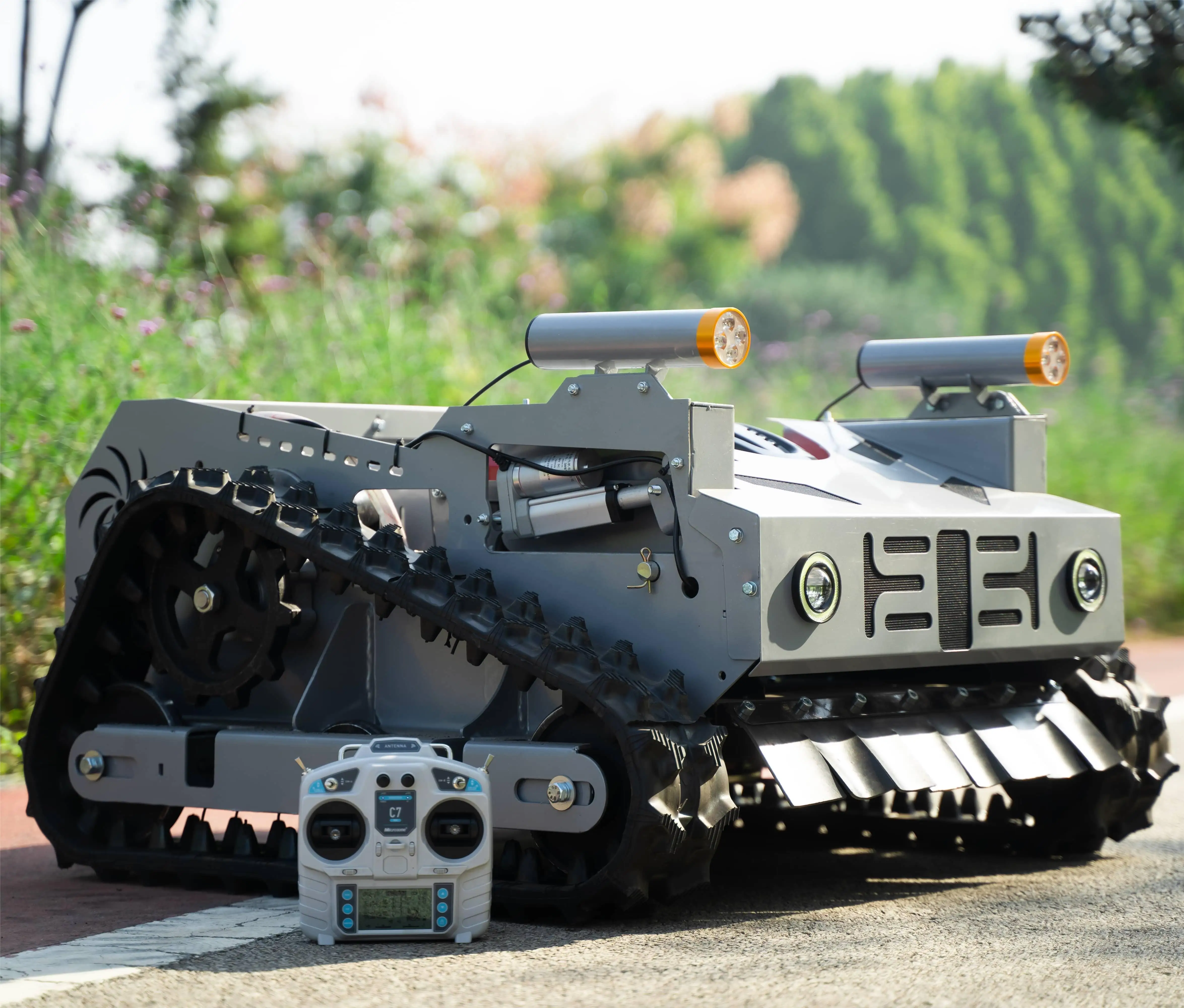 Wholesale exhaust muffler remote control robot lawn mower use for golf and garden electric start