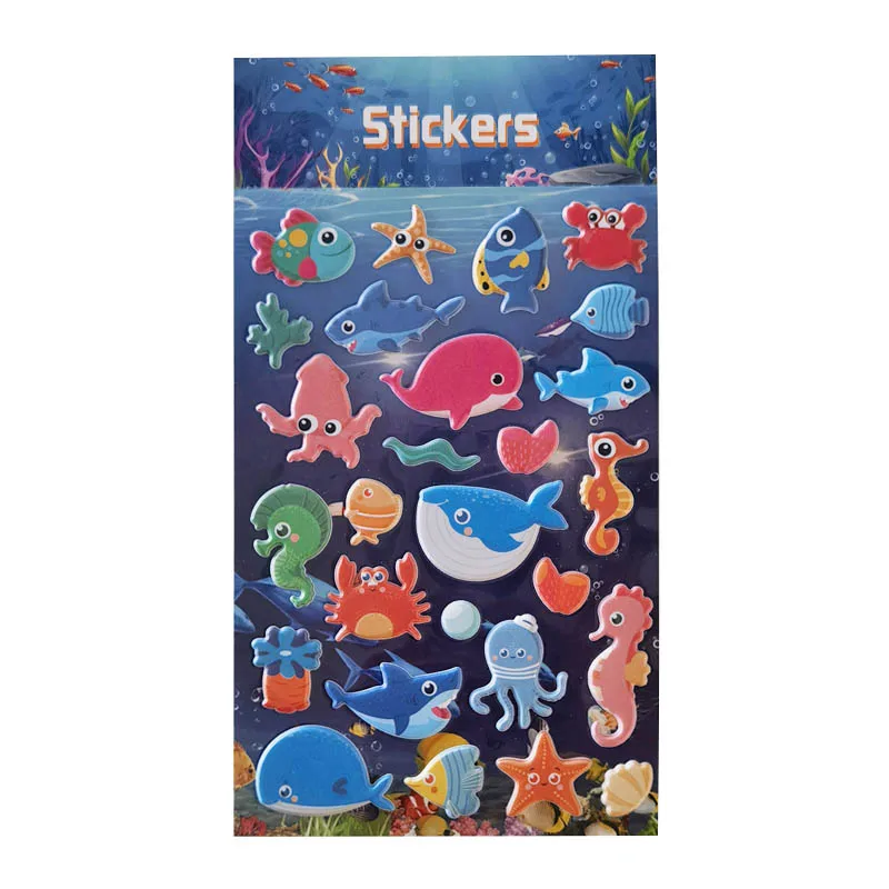 Factory Direct Sales Puffy Sticker For Kids Bubble Stickers For Kids