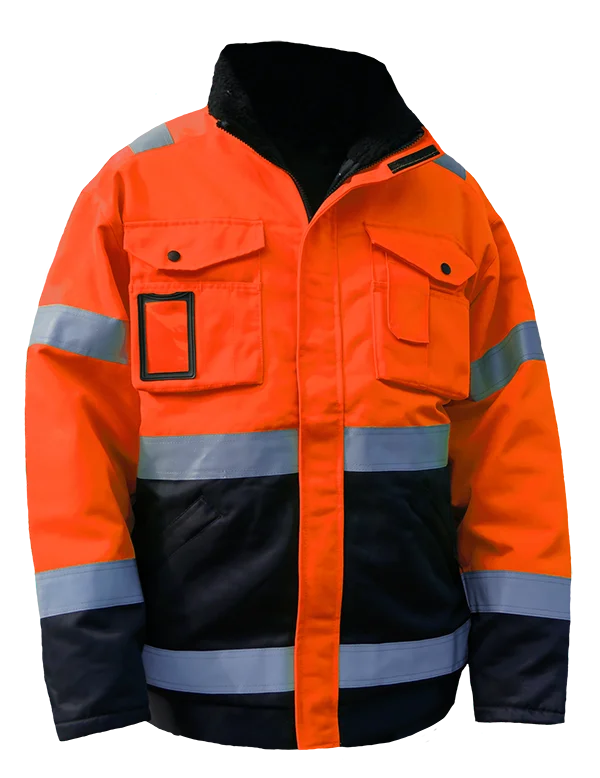 HI VIS Jacket 80/20 TC Quilted Unisex Warm Workwear Safety Jackets Reflective Work