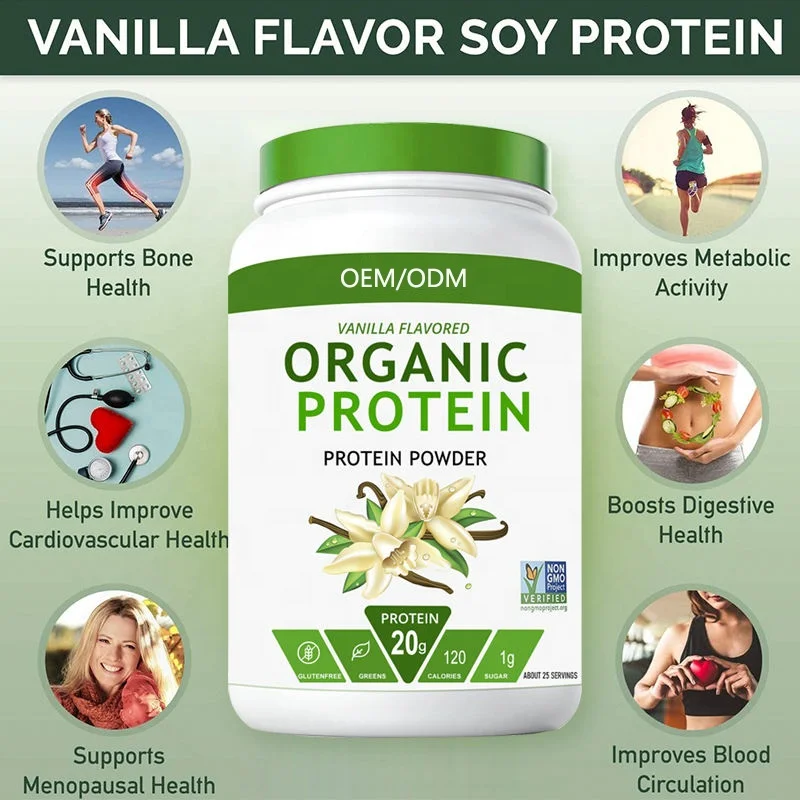 OEM/ODM Private Label Superfoods Green Organic Vegan Plant Based Rice Pea Probiotics Protien Supplement Protein Powder