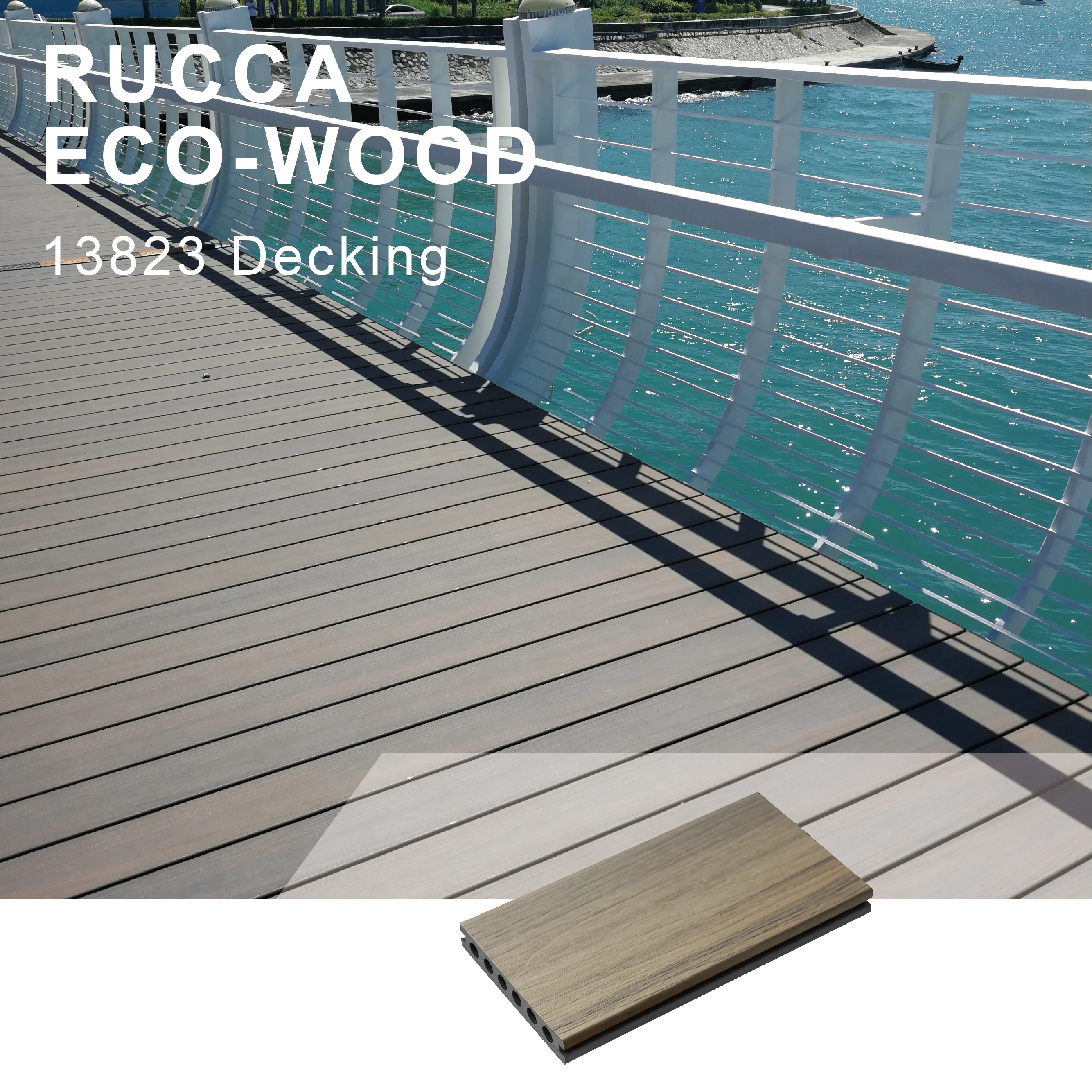 Durable WPC Wood Plastic Composite Extrusion Technology Outdoor Co Extrusion Decking Flooring 138*23mm
