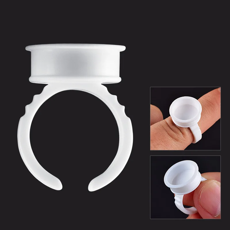 100 pack High Quality Disposable white plastic pigment cup Ink Ring cup Microblading Tattoo Cups for tattoo and permanent makeup