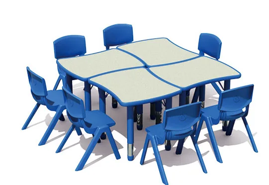 Portable Baby Furniture Children Kids Table and Chairs Set Used Preschool Plastic Customized Metal Modern 3 Ages+ 300pcs