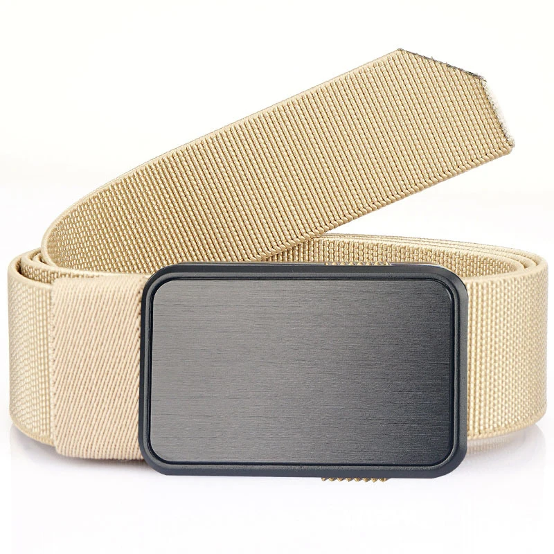 Alfa на открытом воздухе без отверстия мужской ремень из стрейчевого эластичного материала веб-нейлоновый ремень с магнитной алюминиевая пряжка срок службы покрытия