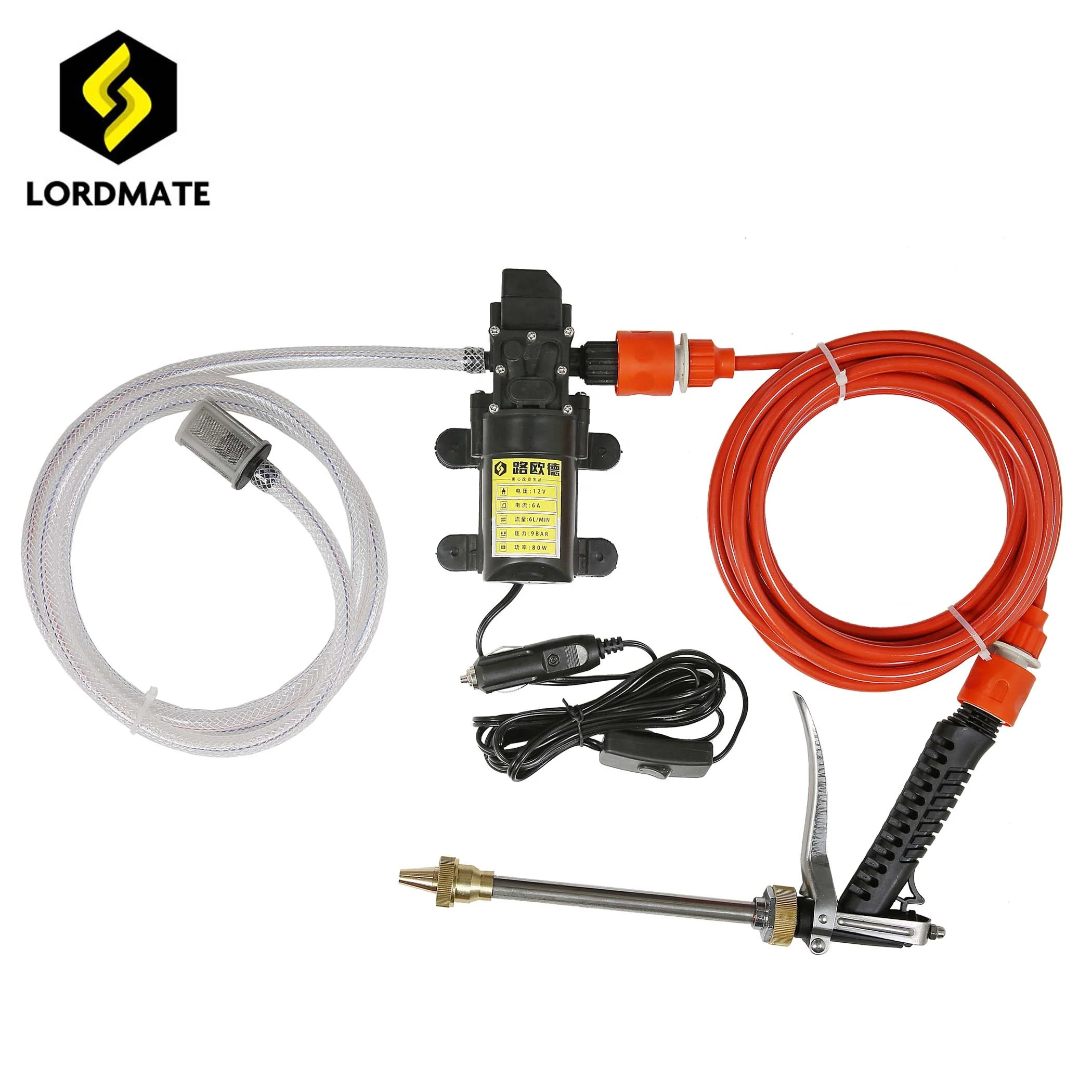 LORDMATE 12 volt pressure washer dc high pressure pump