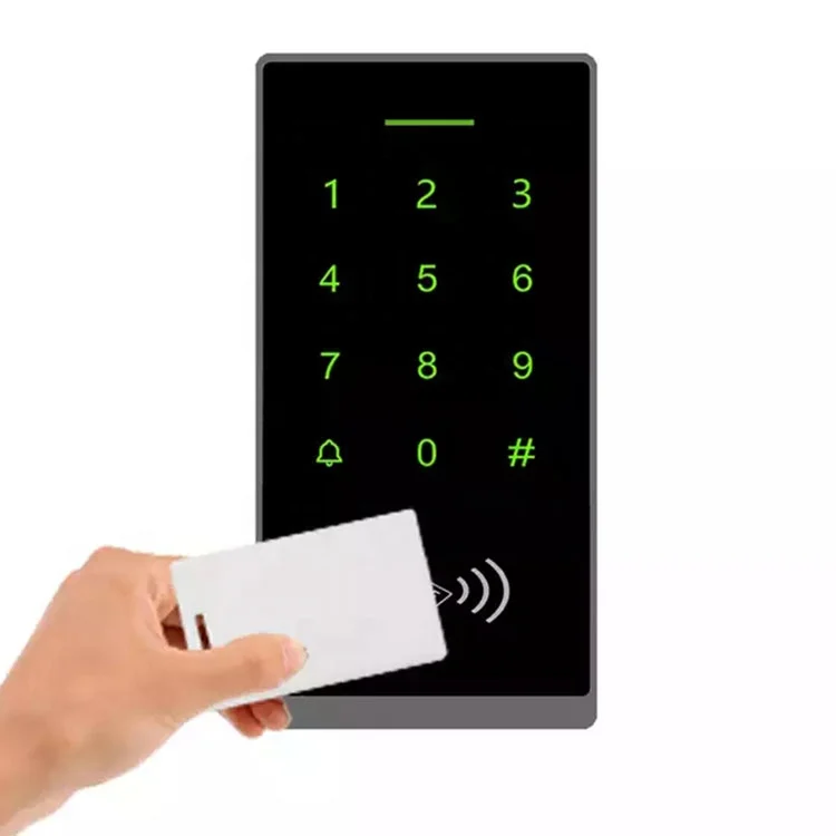 Cheap Price Touch Screen Black Led Light Display Plastic Case Standalone RFID Card Access Control System Keypad