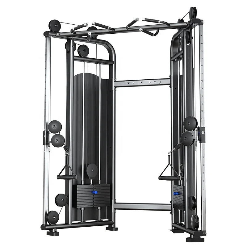 Dezhou Fitness Equipment Multi Functional Trainer Weight Stack Strength Machine Cable Crossover Trainer Rack