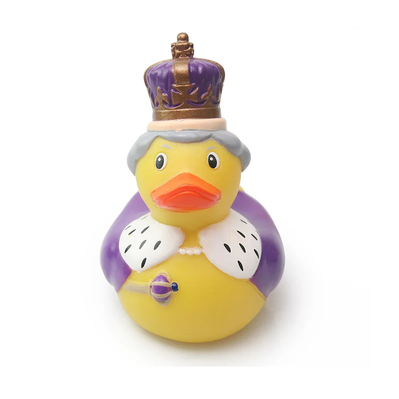 Мультяшные плавающие животные на заказ король резиновая утка виниловая детская игрушка для ванны