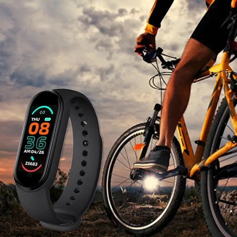 2022 M6 Smart Band Watch Analog Watch Bracelet Wristband Fitness Tracker Blood Pressure Heart Rate BP Monitor Waterproof Watches