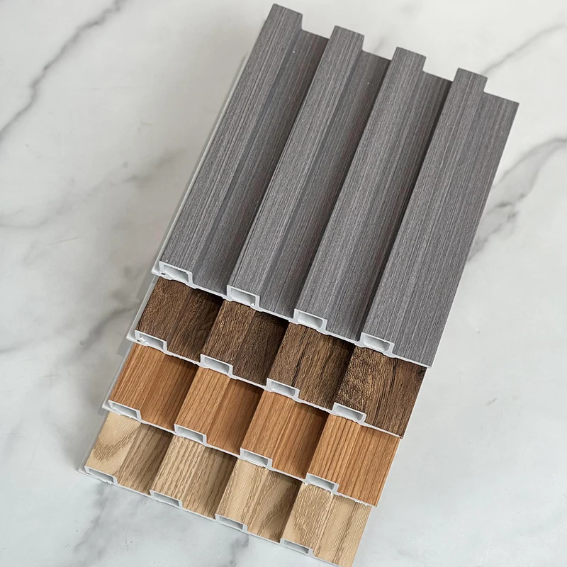 High quality high end bedroom wall decorations wpc interior fluted louver wall panel for interior
