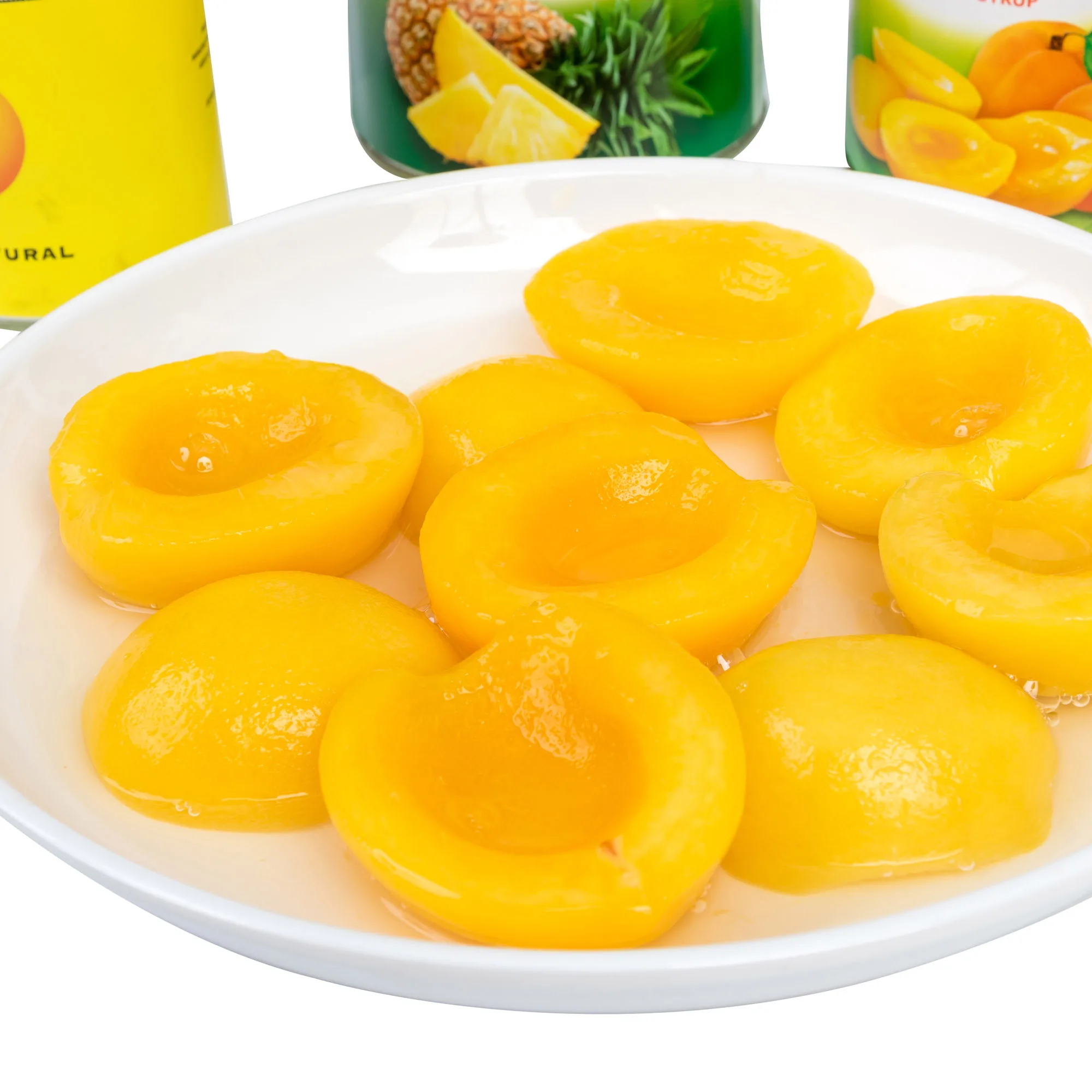 Popular Hotel Baked Sweet Fruit Cans Canned Yellow Peach Halves 425g