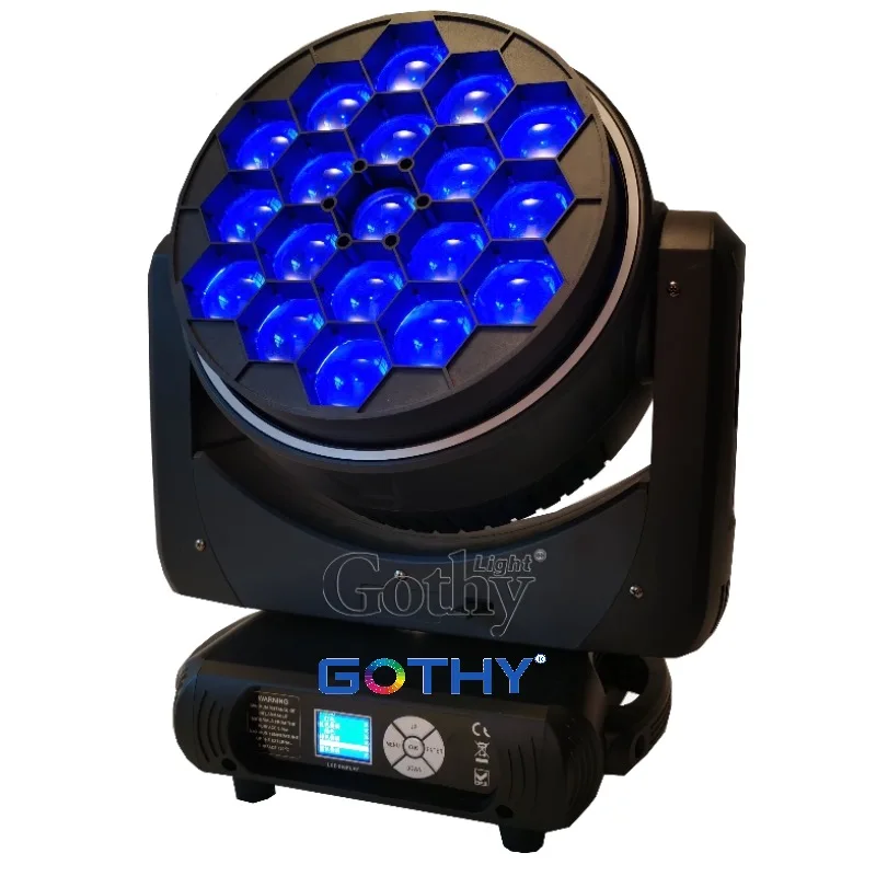 K15 BEYE 19x40w Zoom Wash Moving Head Light RGB Ring and Pixel Control