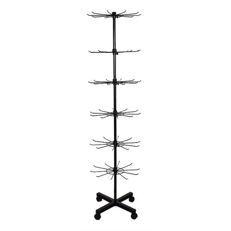 Metal 7 Tiers Spinner Display Rack Jewelry Keyring Sock Rotating Display Rack