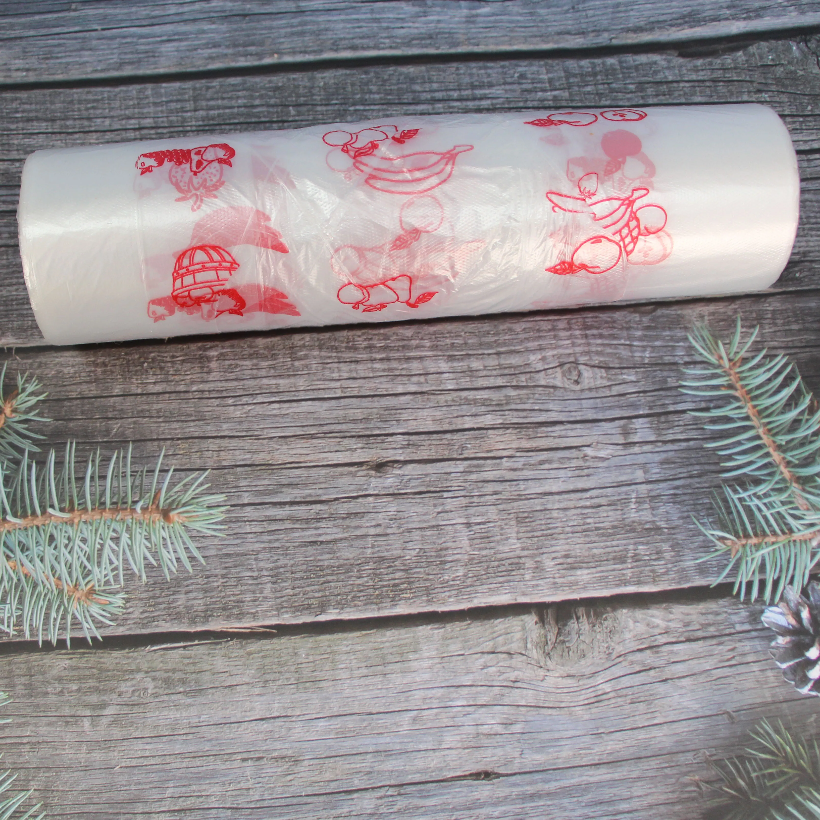 Clear HDPE Plastic T-shirt Bag on Roll plastic food bags for supermarket