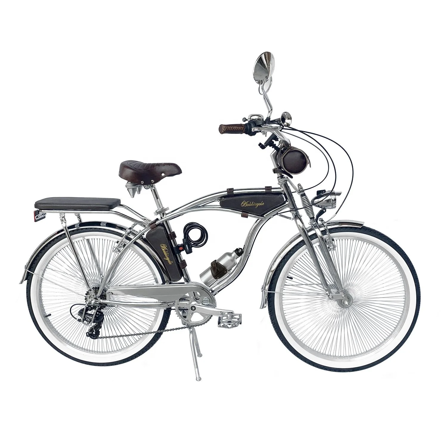 26 Inch Indian Spring Fork Chrome Beach Cruiser Bike  Shimano 7 Speed Classic Bicycle in Store